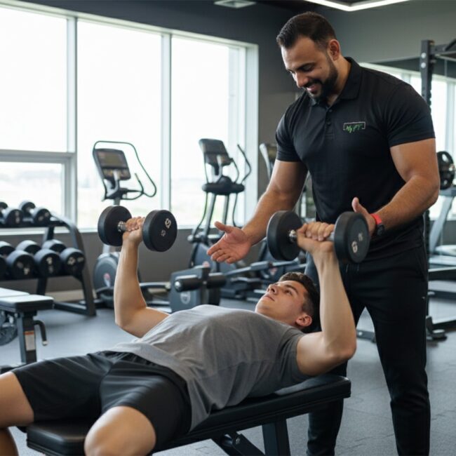 Personal trainer for gym training