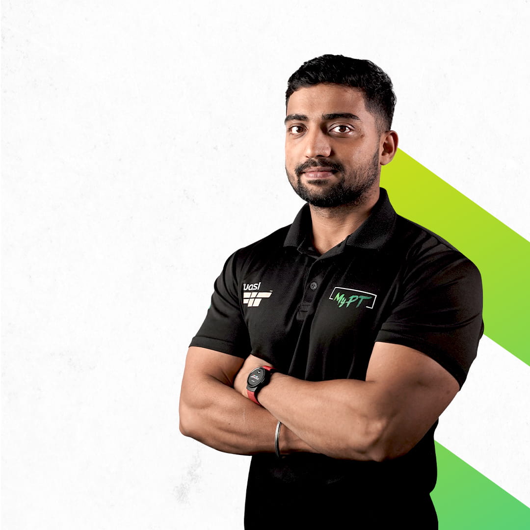 Indian personal trainer at home in Dubai